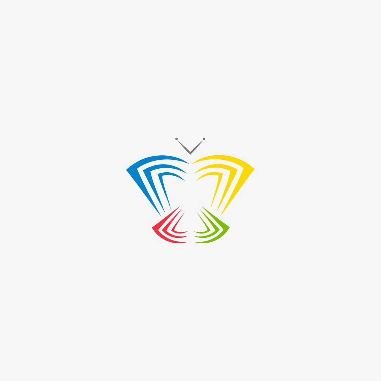 Abstract butterfly logo design