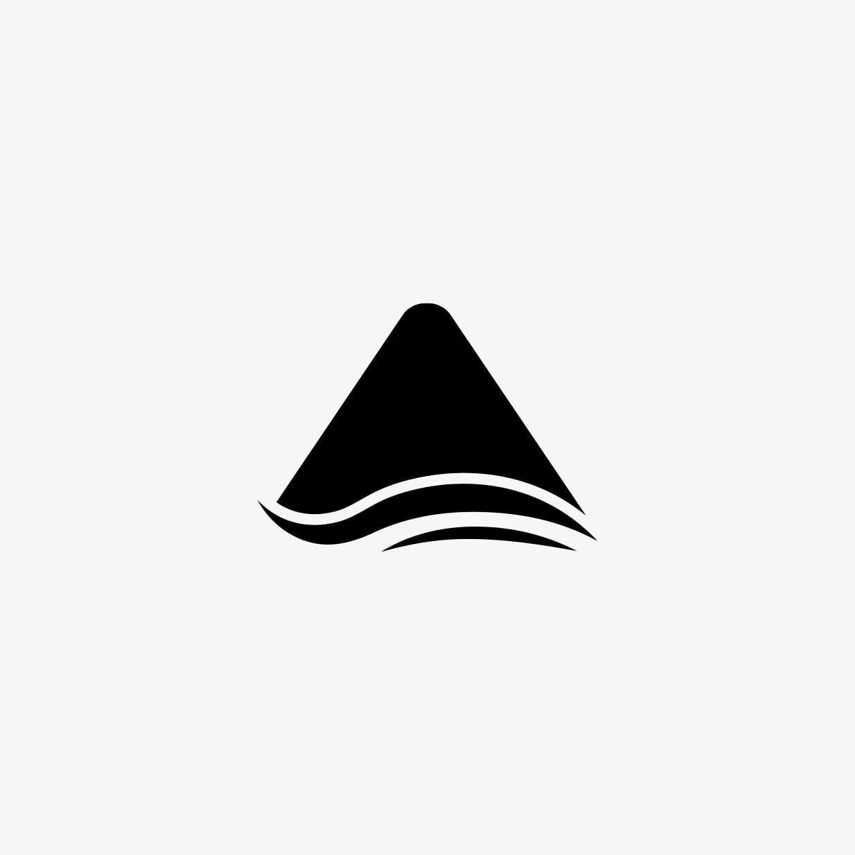 Dynamic mountain river logo design