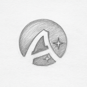 A letter cleaning service logo design