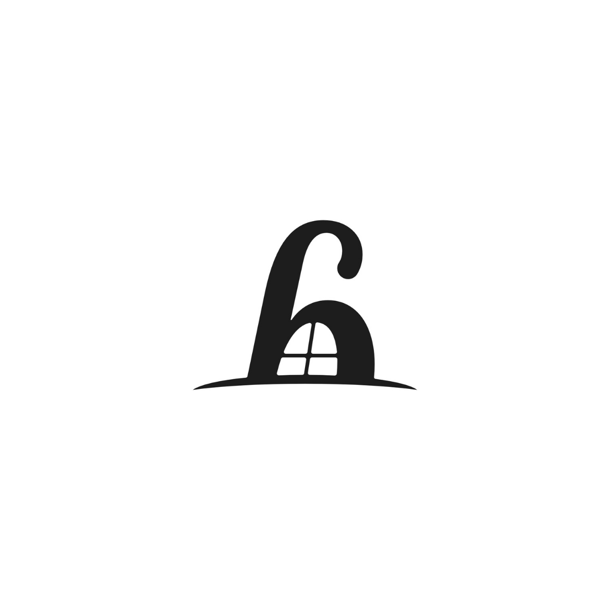 Creative pet food brand logo with stylized 'H' forming a cozy home and playful cat tail
