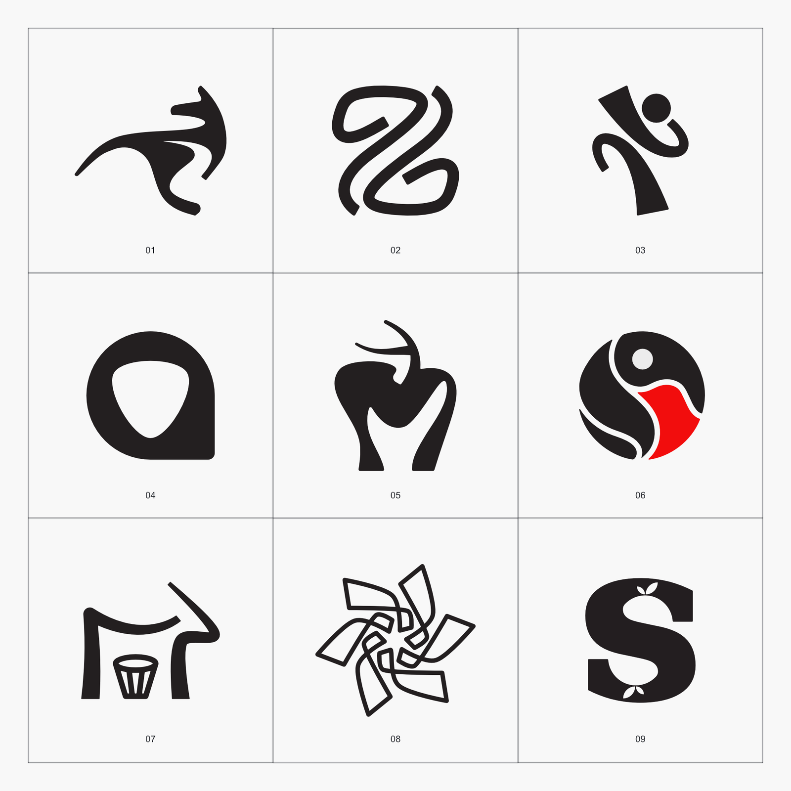 A selection of recent logo designs created by The Lion Studios